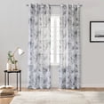 thumbnail image 4 of Habitat Ophelia Light Filtering Grommet Curtain Panel 52 x 84 in White Grey, 4 of 7