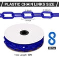 thumbnail image 3 of Uxcell Plastic Chain,52 FEET Safety Barrier Chain for Crowd Control, 1/4inch(6mm) Blue, 3 of 8