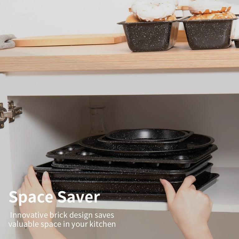 HONGBAKE Bakeware Sets, Baking Pans Set, Nonstick Oven Pan for