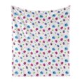 thumbnail image 1 of Flower Soft Flannel Fleece Blanket, Romantic Aquarelle Garden Tender Pansy Petals and Sprouts Multicolored Flora Species, Cozy Plush for Indoor and Outdoor Use, 70" x 90", Multicolor, by Ambesonne, 1 of 6