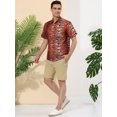 thumbnail image 3 of INSPIRE CHIC Camisa Con Estampado De Leopardo Para Hombre, Manga Corta, Con Botones, Informal, De Verano, Con Estampado De Animales Impresión de tigre S, 3 of 6