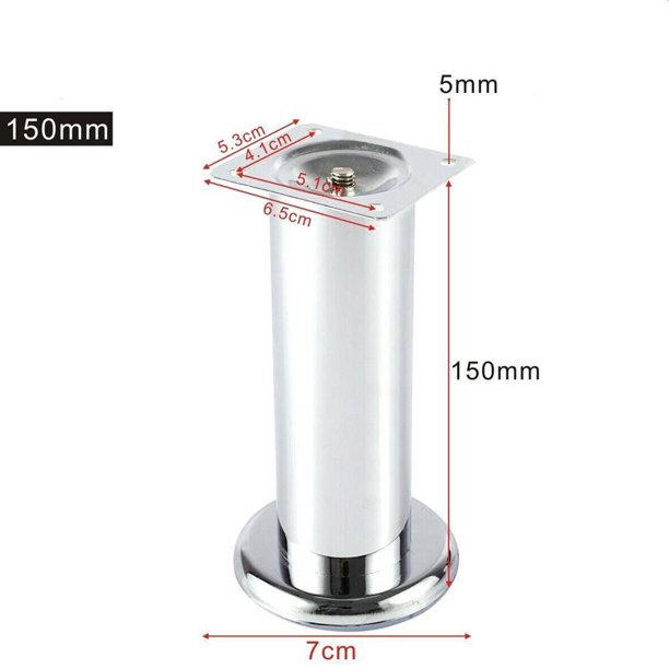 Household Hardware Replacement Raise Height Table Feet Chrome Legs Sofa