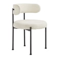 thumbnail image 3 of Side Dining Chair, Set of 2, Ivory White, Fabric, Metal, Kitchen Cafe Bistro Hospitality Restaurant, Modern Contemporary HB35913, 3 of 11