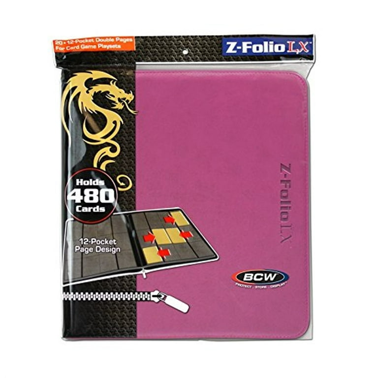 Binder: Zipper Folio 12pkt: LX PK BCW 1-ZF12LX-Pnk 12 Pocket Z-Folio LX,  Pink Diversified - Walmart.com