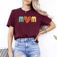 thumbnail image 2 of Mom Heart Graphic Tee Mothers Day Gift Retro Style Family Love Shirt Casual Soft Top, 2 of 6