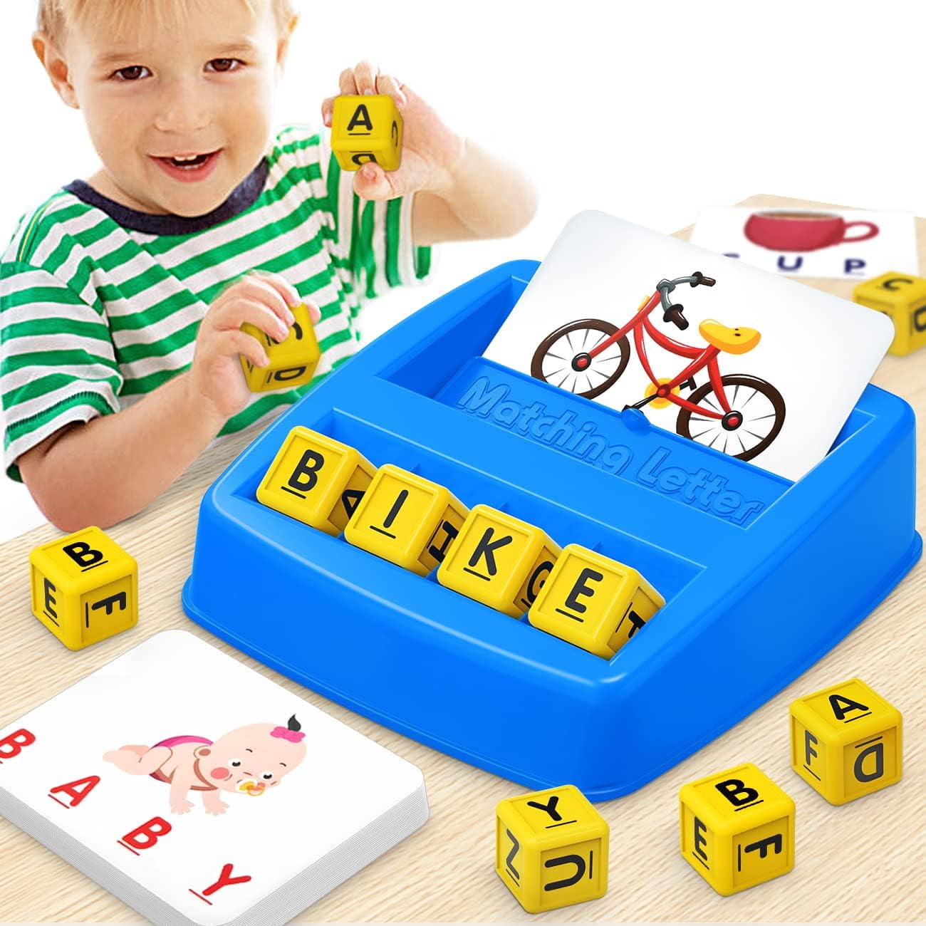 HahaGift Juguetes para niñas pequeñas de 3, 4, 5, 6, 7, juego de letras a juego, juguetes educativos de aprendizaje preescolar para niños de 3 a 8 años, el mejor regalo HahaGift Juguetes para niñas pequeñas de 3, 4, 5, 6, 7, juego de letras a juego, juguetes educativos de aprendizaje preescolar para niños de 3 a 8 años, el mejor regalo
