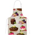 thumbnail image 4 of Polyester Insulation Kitchen Oven Mitts Potholder Apron 3Pcs Set Sweets Dessert Non Slip Heat Resistant Gloves for Baking Cooking BBQ, 4 of 7