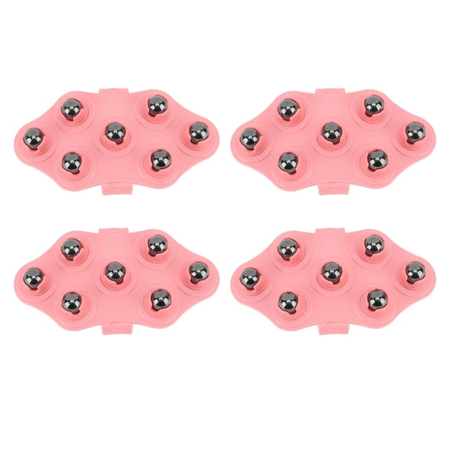 Guante De Masaje En Forma De Palma, Fácil De Usar, Masajeador De Mano De 4 Piezas, Rosa Magnético Duradero Para Aliviar El Dolor De Las Articulaciones Del Pie, Los Hombros Y Las