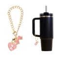 thumbnail image 3 of Unique Bargains 1 Pc Heart Bow Letter Z Water Cup Pendant for Travelling Pink Alloy, 3 of 5
