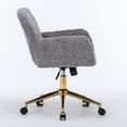 thumbnail image 6 of Office Chairs A&A Furniture Office Chair,Artificial rabbit hair Home Office Chair with Golden Metal Base,Adjustable Desk Chair Swivel Office Chair,Vanity Chair(Gray),Mesh Office Chairs, 6 of 20