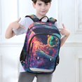 thumbnail image 6 of FORMRS Unisex School Backpack 17" Student Travel Bag with Laptop Compartment, Space Astronaut, 6 of 7