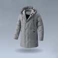 thumbnail image 2 of Blekii Men's Plus Size Puffer Jacket, Hooded Long Length down Alternative Coat, Oversized Warm Winter Parka, Thick Casual Cotton Outerwear, Comfortable Plus Size Coat for Cold, 2 of 5