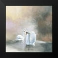 thumbnail image 2 of Purinton, Julia 12x12 Black Modern Framed Museum Art Print Titled - Swans in Mist, 2 of 5