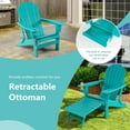 thumbnail image 4 of Patiojoy Adirondack Chair W/Ergonomic Design&Ottoman Outdoor Armchair HDPE chair for Yard&Patio Turquoise, 4 of 8