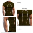 thumbnail image 4 of Camiseta deportiva para hombre, camiseta de entrenamiento transpirable, manga corta con estampado bonito para gimnasio, 4 of 5