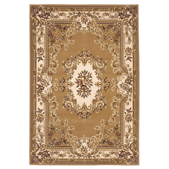 Polypropylene Beige & Ivory Area Rug - 5 ft. 3 in. x 7 ft. 7 in.