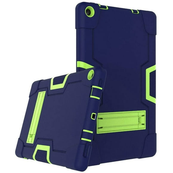 Mignova for Amazon Fire HD 10 Case,Heavy Duty Shockproof Dropproof Hybrid Rugged Armor Build in Kickstand Full Body Protective Case for All-New Amazon Fire HD 10 (9th/7th Gen) 10.1 Inch (Navy/Green)