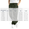 thumbnail image 3 of Spazoro Boys Corduroy Cargo Pants with Multi‑Pockets, Elastic Waist Loose Fit Straight Leg Solid Color Drawstring Casual Trousers for Daily Street Army Green Size 7-8, 3 of 7