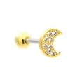 thumbnail image 1 of Moon Barre de Cartilage en Zircon Cubique 16g Acier Chirurgical - Vendue par Chacun, 1 of 2