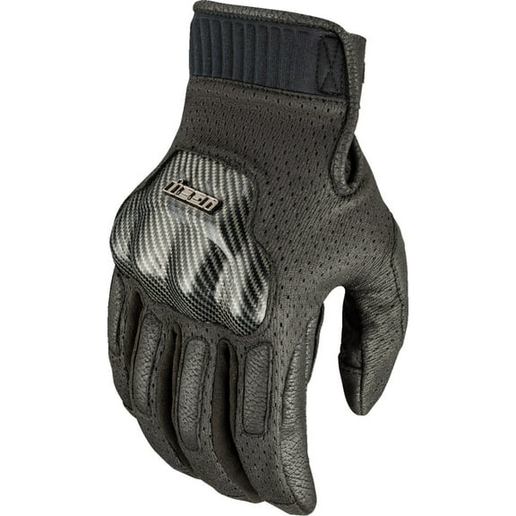 Icon Overlord 3 CE Mens Motorcycle Gloves Black SM