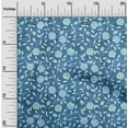 thumbnail image 1 of oneOone Cotton Jersey Teal Blue Fabric Batik Dress Material Fabric Print Fabric By The Yard 58 Inch Wide, 1 of 4