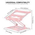 thumbnail image 3 of Urmust Ergonomic Adjustable Laptop Stand, Aluminum, Up to 15.6", Black, 3 of 6