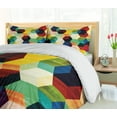 thumbnail image 5 of Ambesonne Vintage Duvet Cover Set, Rhombus Pattern Grunge, 2-Calking, Multicolor, 5 of 7
