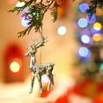 thumbnail image 2 of Reindeer Christmas Ornament - Standing Gold Deer for Tree Decorations - Holiday Keepsake Gift, Reindeer Themed for Fireplace Living Room Dining Table Christmas Decoration, 2 of 7