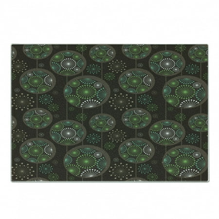 

Sage Cutting Board Abstract Dandelion Floral Garden Growth Inspired Retro Nature Decorative Tempered Glass Cutting and Serving Board Small Size Green Brown White by Ambesonne