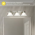 thumbnail image 6 of Design House 510263 Bristol Vanity Light Dimmable with Frosted Glass for Above Bathroom Mirror, Satin Nickel, 3-Light, 6 of 17