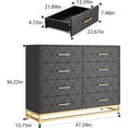 thumbnail image 3 of GloryStar ​​Pink 8-Drawer Dresser for Bedroom & Closet Tall Chest with Soft-Close Glides, 3 of 9