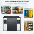thumbnail image 5 of 8x6 FT Resin Storage Shed with Two Windows - Floor  & Lockable Door for Garden Tool Organization, 5 of 8