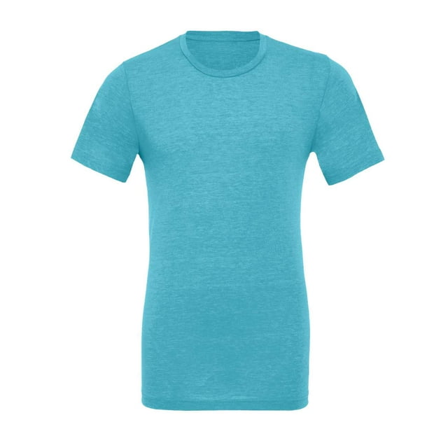 Bella Canvas Unisex Crew Neck Triblend Short Sleeve Tee, L, Aqua Triblend