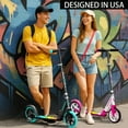 thumbnail image 6 of Kids & Adults Scooter, Adjustable Handlebar, Foldable 2-Wheel with Big Wheels,  Load 240 LBS, 6 of 6