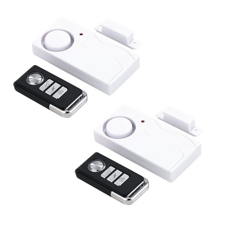 Window Security Alert GREENCYCLE 2 Set (2 Remote,2 Alarm) Multi-function Wireless Anti-Theft Remote Control Burglar Alert Door Window Security Alarms Emergency Magnetic Sensor Chime Door Alarm ()