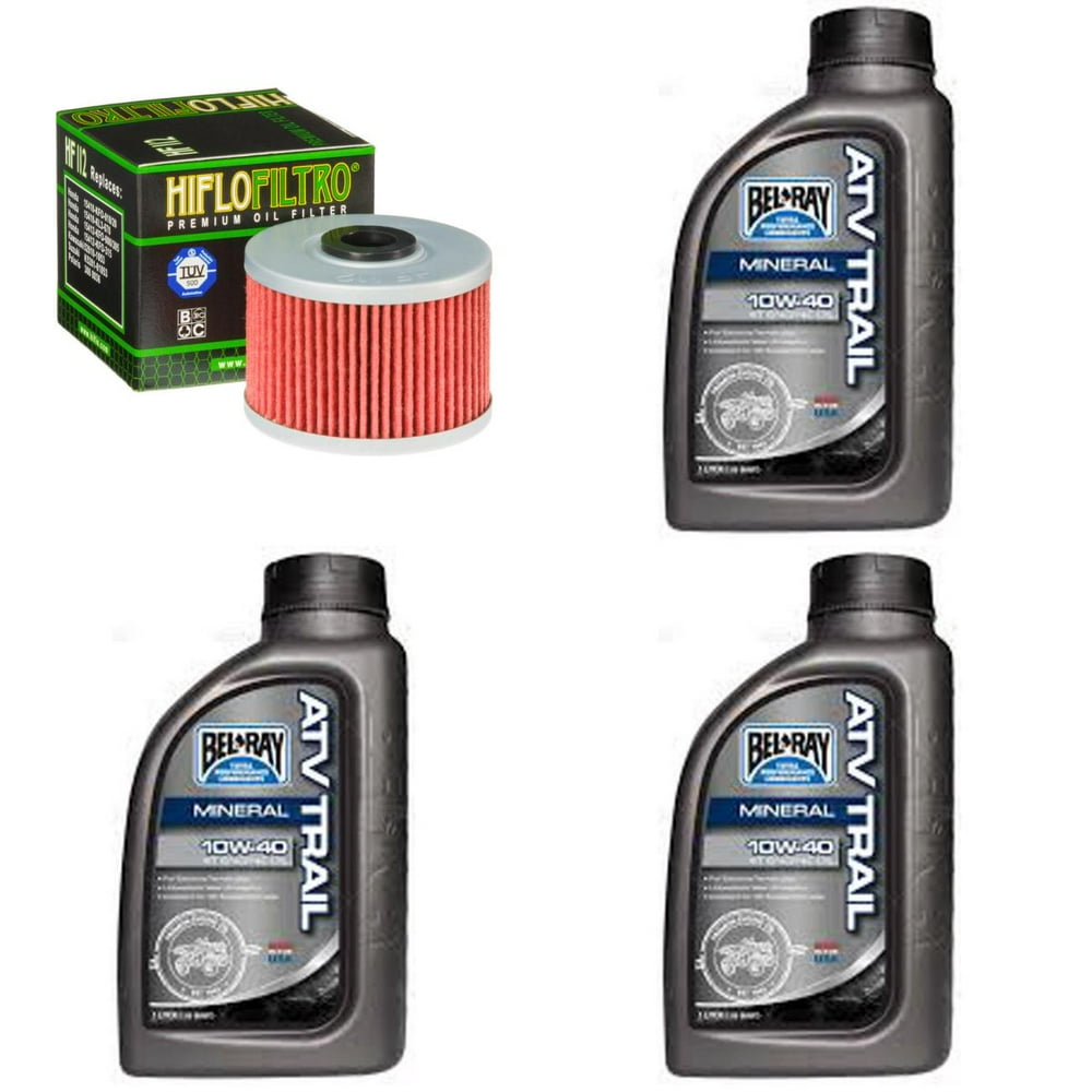 Complete Mineral Engine Oil 10W40 Change Kit for ATV POLARIS 500