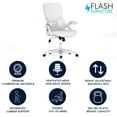 thumbnail image 3 of Flash Furniture Porter Ergonomic Mesh High-Back Swivel Office Chair with Flip-Up Armrests, White, 3 of 23