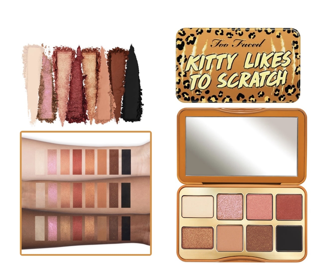 Too Faced Kitty Likes To Scratch Mini Eye Shadow Palette 8 Shades