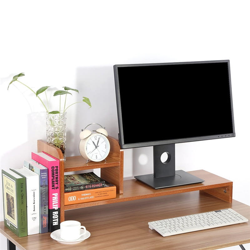 Computer Stand Riser Laptop Monitor Home Office Desktop Computer Stand Riser Laptop Monitor Home Office Desktop Wooden Storage Organizer Shelf Com