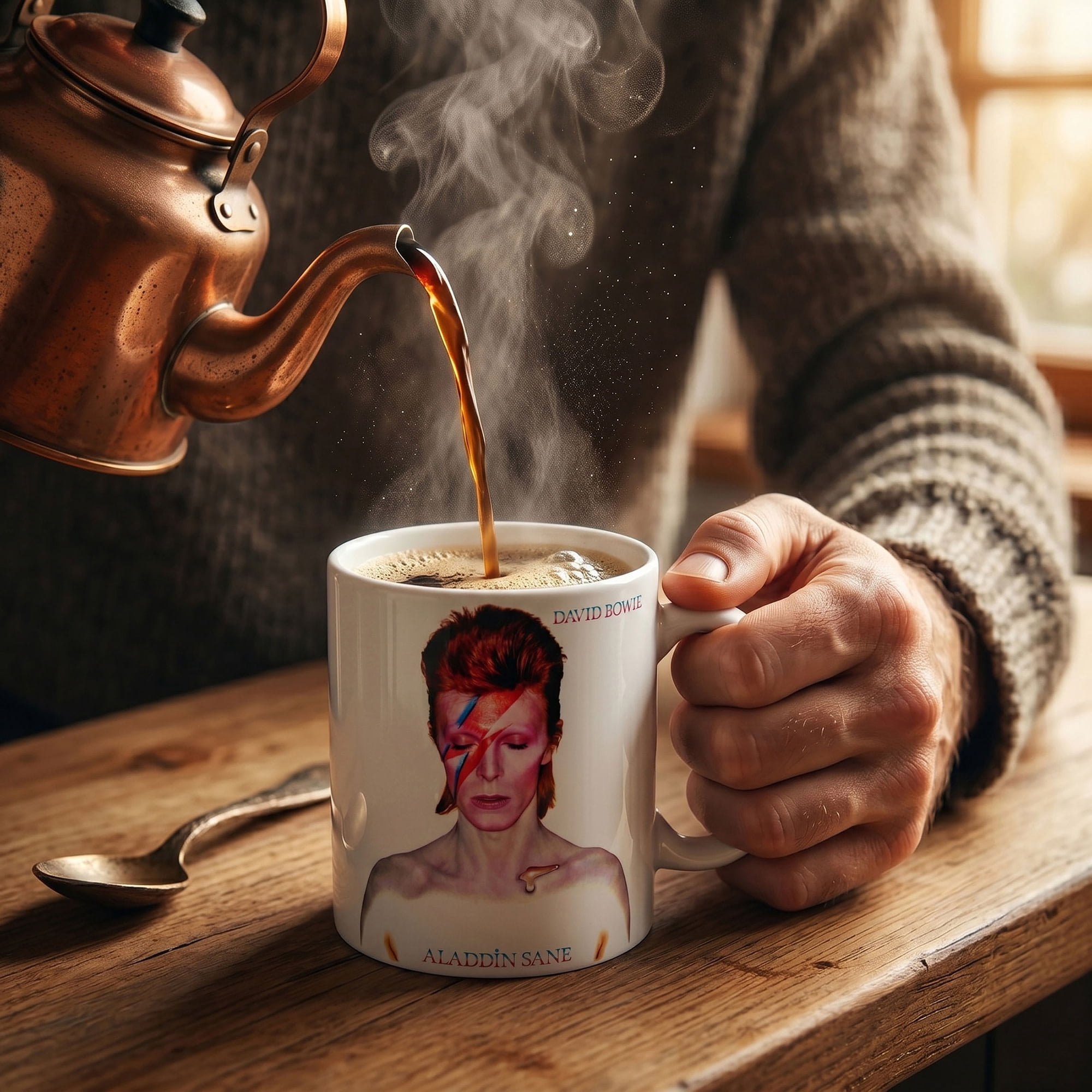 Pyramid America: David Bowie: Aladdin Sane - 11oz Ceramic Mug - Coffee & Tea Cup, Microwave-Dishwasher Safe, Iconic Musician Fan Collectible, Licensed