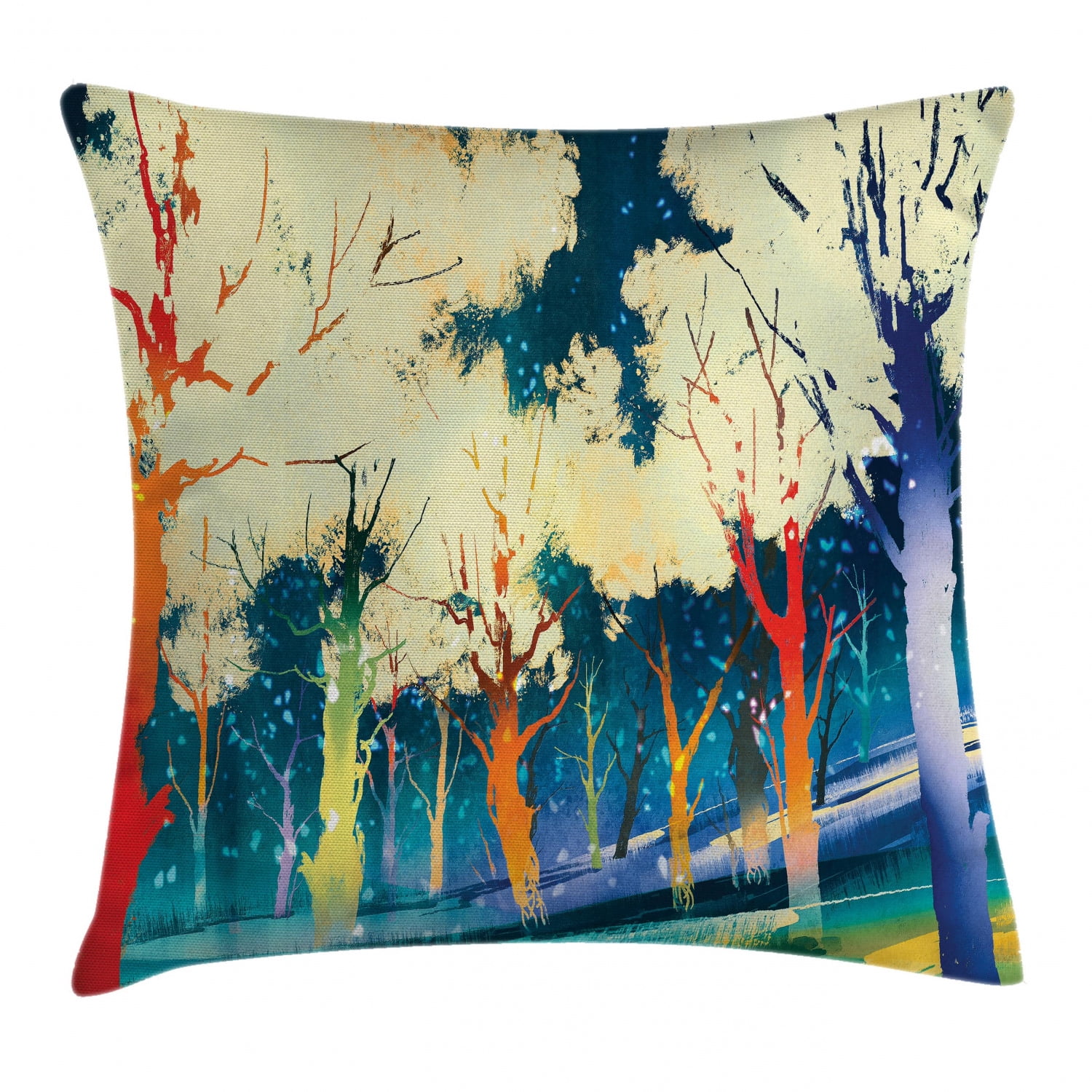 Fantasy Art House Decor Throw Pillow Cushion Cover, Fiction Forest with