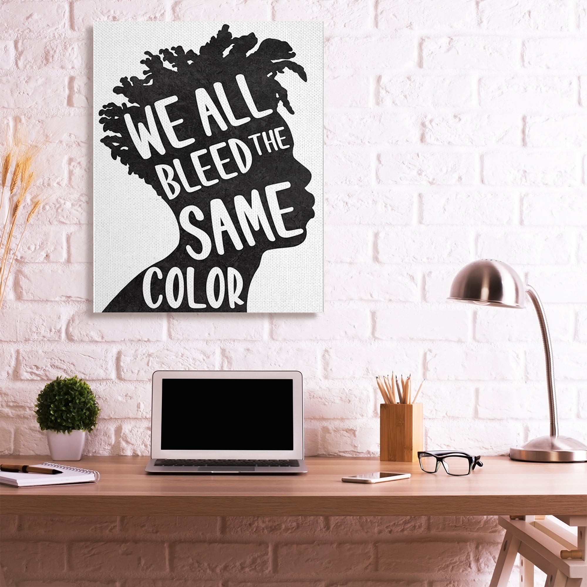 Stupell Industries Bleed Same Color Male Silhouette Diversity Portrait Canvas Wall Art by Marcus Prime