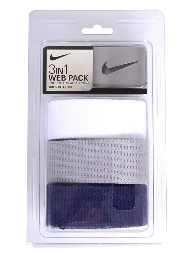 Welcome Expressly rehearsal NEW Nike 3-In-1 White/Grey/Navy Blue Golf Web Belt Pack Cut-To-Length OSFM  - Walmart.com