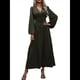 thumbnail image 2 of Vestido Holgado Informal con Escote en V, Corte A, Larga y Abertura Alta para Mujer. Verde XL, 2 of 7