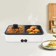 thumbnail image 3 of 2 in 1 Black and White Electric Hot Pot Grill - Portable, Smokeless BBQ Grill, 3 of 24