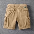 thumbnail image 4 of Men's Casual Cargo Shorts Regular Fit Multi-Pocket Outdoor Work Short Pants with Belt, Summer Quick Dry Hiking Shorts, 4 of 6