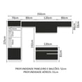 thumbnail image 3 of Cocina Integral Completa Modular Madesa Glamy 350cm BN 01, 3 of 5