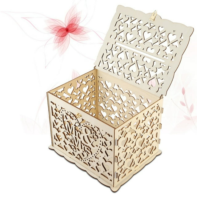 Vobor Card Box with Keys DIY Money Gift Box for Wedding Birthday Party