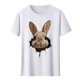 thumbnail image 5 of Tops de Cuello Alto para las Mujeres Amante Impreso Camiseta Cuello Redondo Manga Corta, Poliéster Spandex, 5 of 7