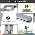 thumbnail image 3 of 4 Pcs 4 Inch Pipe Riser Clamps Vertical Hanger Support, Galvanized Steel Rigid Tube Brackets Metal Pipe Hanger for Copper, Iron, Cpvc, Pex Duct Fastening, 3 of 5